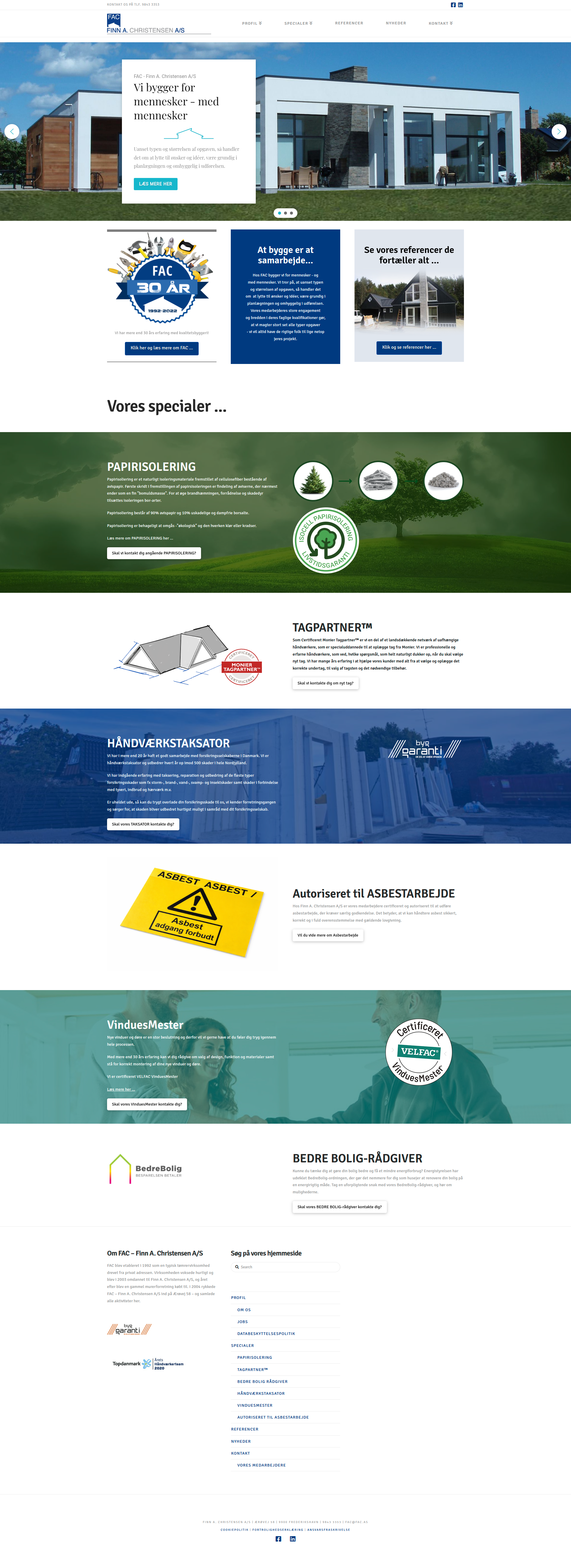 Baggrundshjemmeside for chatbot